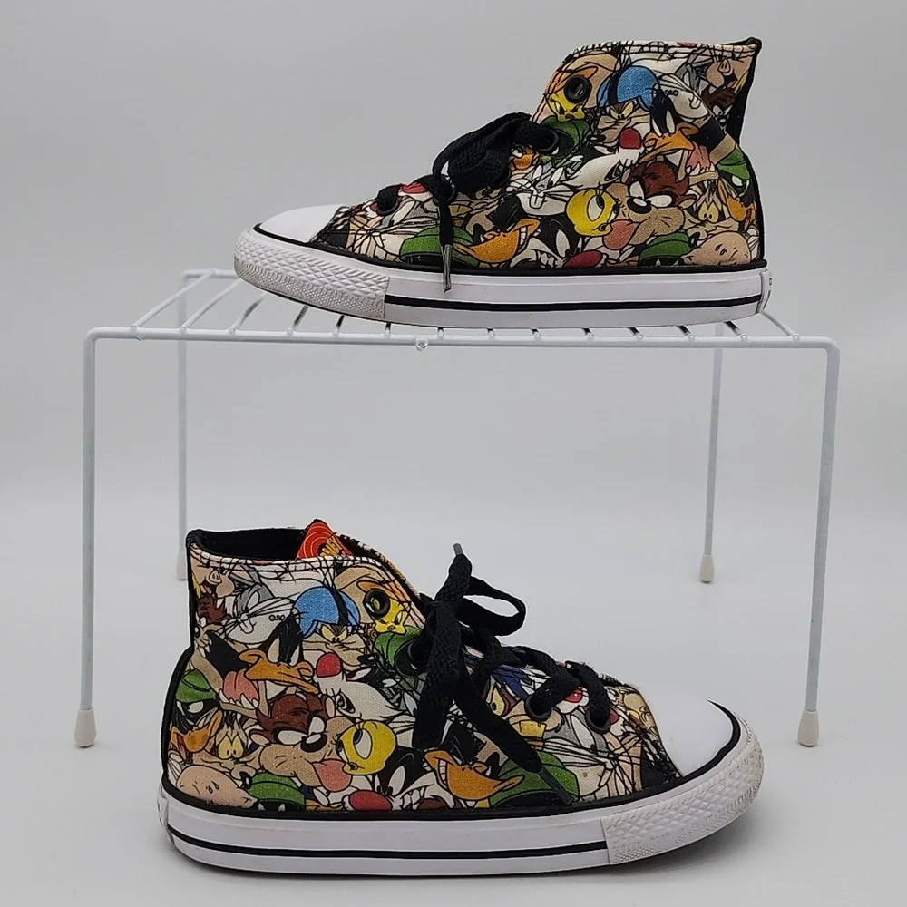 Converse Chuck Taylor All Star High Top Looney Tunes Sneakers, Size Youth 10
